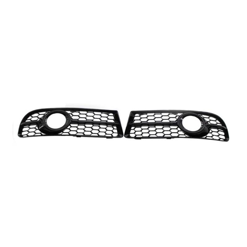 Auto-Frontgitter Auto Frontschürze Untere Gitter Haube Nebel Licht Mesh Abdeckung Für A4 B7 A4 S-Line S4 2005 2006 2007 2008 Auto-Frontgrill(Bright Black) von AUGUST SNOW