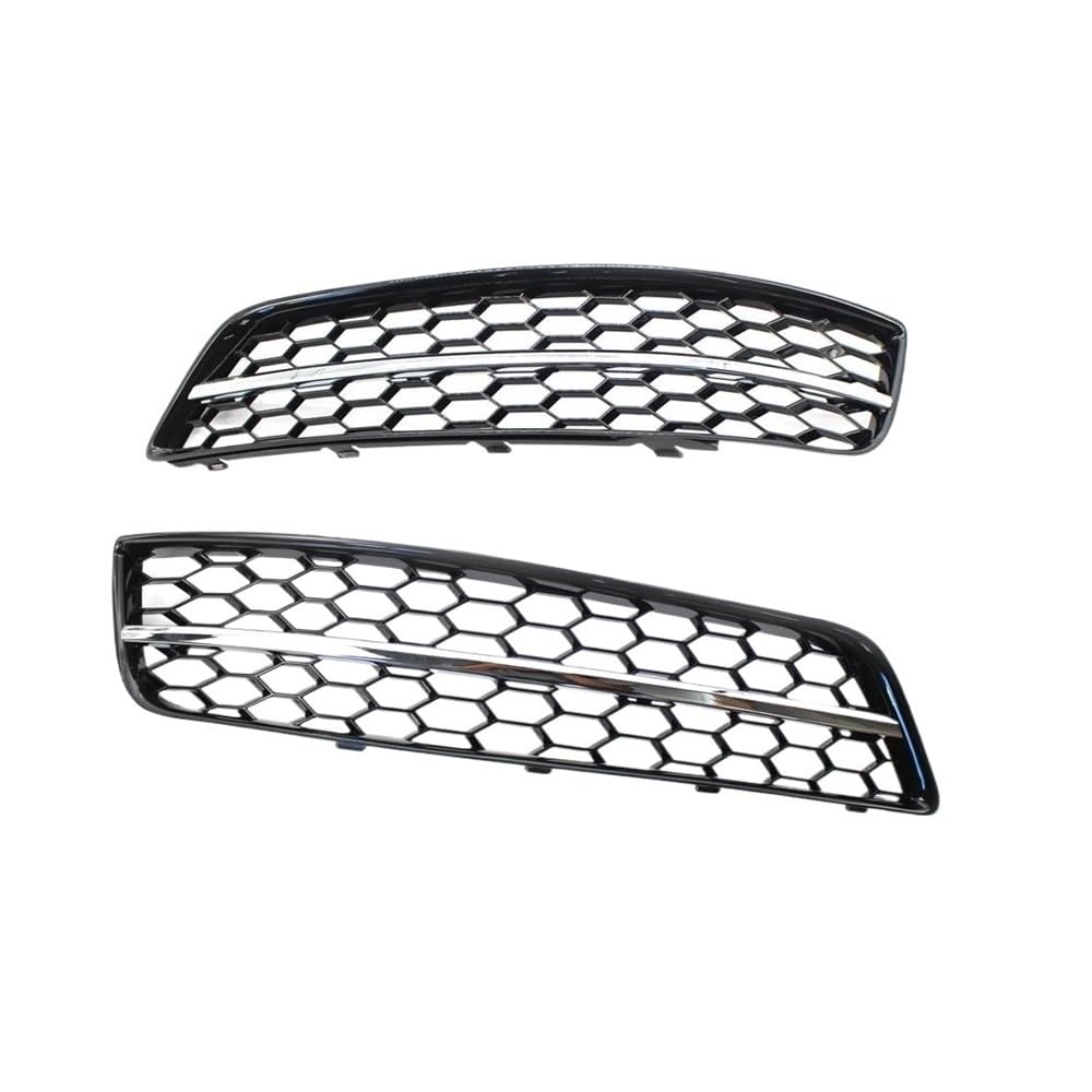 Auto-Frontgitter Auto Nebelscheinwerfer Grill Abdeckung Trim Wabengrill Für A3 8P 2009-2013 Auto-Frontgrill(Chrome Black) von AUGUST SNOW