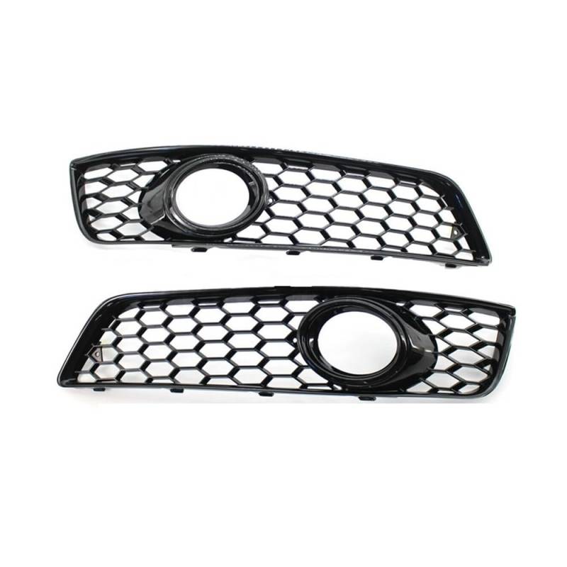 Auto-Frontgitter Auto Nebelscheinwerfer Lampe Grill Abdeckung Frontstoßstange Kühlergrill Mesh Hex Für A3 8P 2009-2013 Auto-Frontgrill(Zwart) von AUGUST SNOW