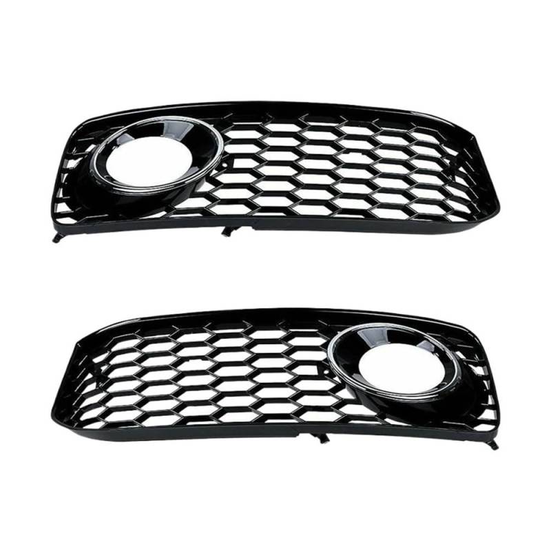 Auto-Frontgitter Auto Nebelscheinwerfer Lampe Grill Abdeckung Hex Frontgrill Grill Für A5 Für SLine S5 2008-2012 Auto-Frontgrill(Chrome) von AUGUST SNOW