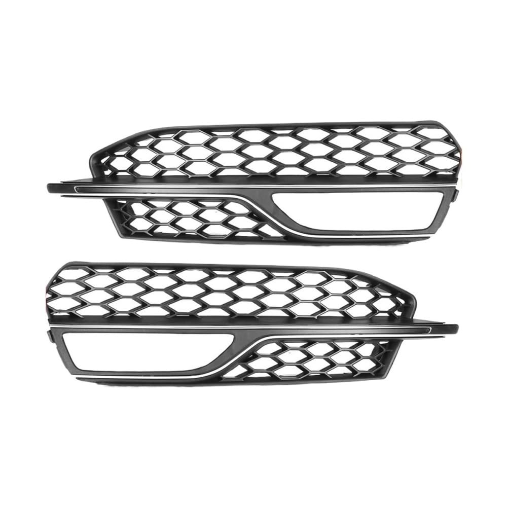 Auto-Frontgitter Für A3 S-Linie S3 2014 2015 2016 Mesh Nebelscheinwerfer Abdeckung Racing Grill 1 Paar Auto Frontstoßstange Nebelscheinwerfer Kühlergrill Auto-Frontgrill(Chrome Silver) von AUGUST SNOW