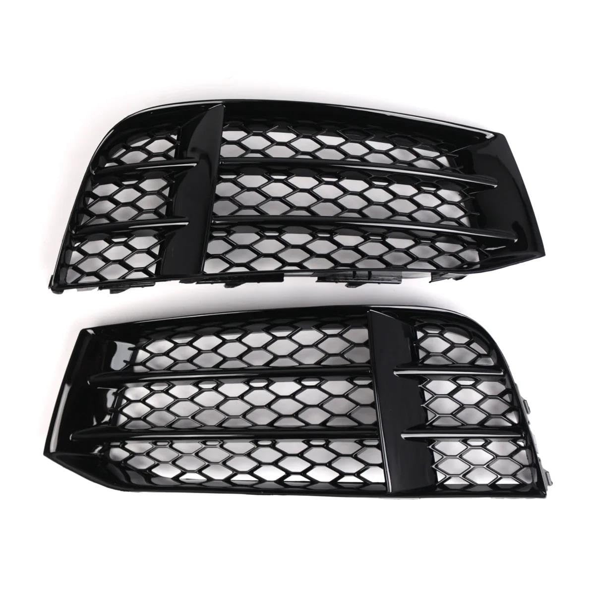 Auto-Frontgitter Glänzend Schwarz Auto Nebelscheinwerfer Grill Lampenabdeckung Hex Frontgrill Grill Für RS5 B8.5 2013 2014 2015 2016 8T0807681F Auto-Frontgrill von AUGUST SNOW