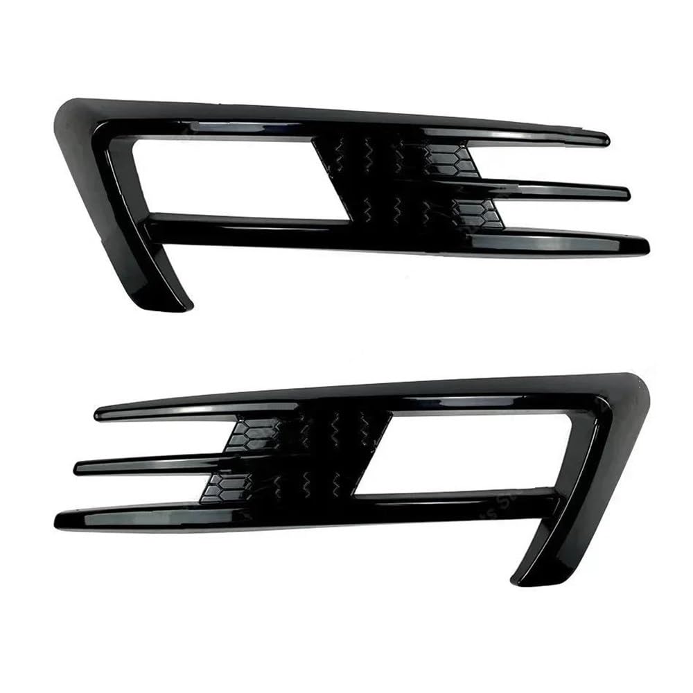 Auto-Frontgitter Glanz Schwarz/Carbon Look Kühlergrill Abdeckung Trim Body Kit Tuning Für Golf 7 7,5 MK 7 7,5 2013-2019 Auto Front Seite Stoßstange Nebel Lampe Auto-Frontgrill(MK7 Gloss Black) von AUGUST SNOW