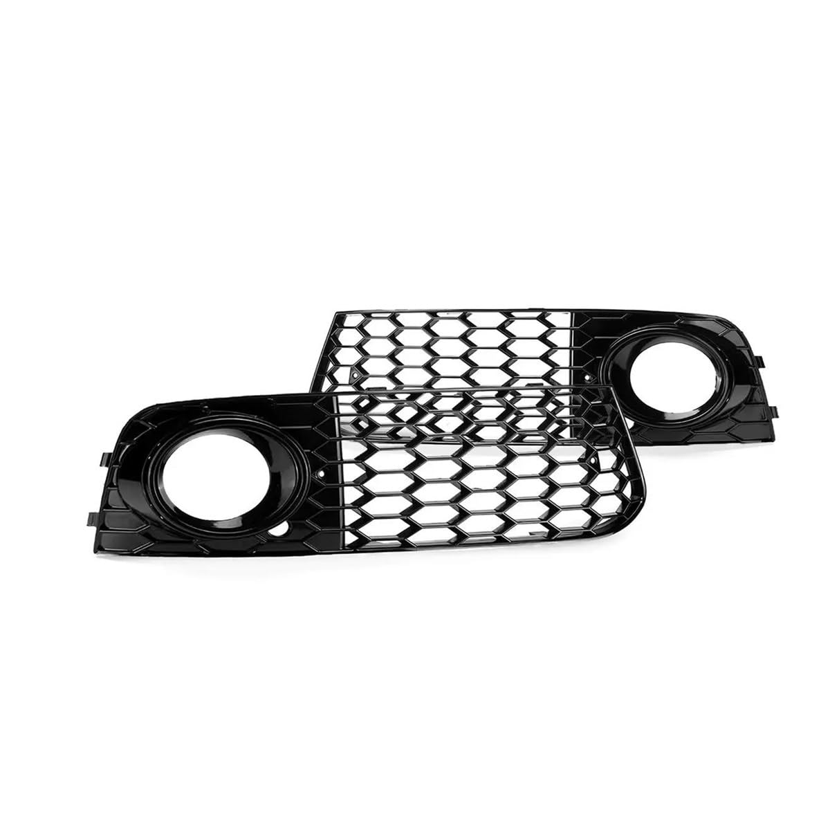 Auto-Frontgitter Paar Nebelscheinwerfergitter Für A4 B8 2009–2012, Auto-Frontbumpe-Grill, Netzwabengitter, Nebelscheinwerfer-Surround-Abdeckung Auto-Frontgrill(09) von AUGUST SNOW