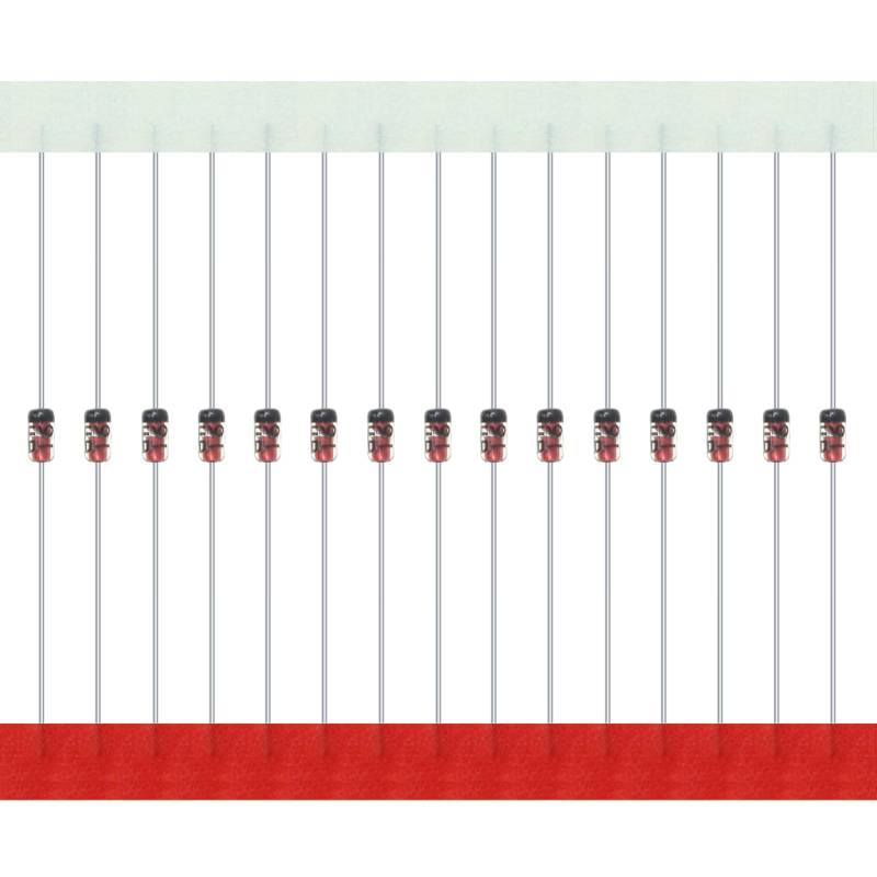 AUKENIEN 1N914 Schnellschaltdioden 200mA 100V Kleinsignal Schaltdiode High Speed Axial 0,2 Ampere 100 Volt DO-35 Diode (Packung mit 100 Stück) von AUKENIEN