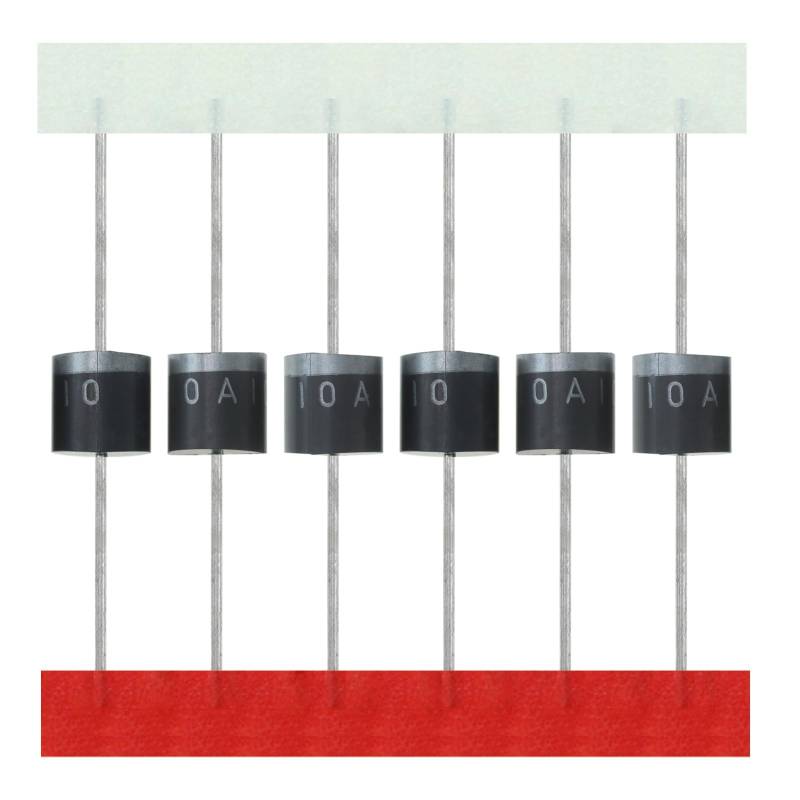 AUKENIEN 20 Stück 10A10 Gleichrichterdiode 10A 1000V R-6 Axial Gleichrichter Dioden 10 Ampere 1000 Volt Elektronische Silikondioden von AUKENIEN