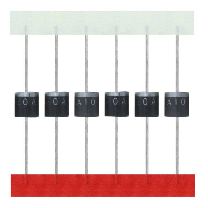 AUKENIEN 20 Stück 20A10 Gleichrichterdiode 20A 1000V R-6 Axial Gleichrichter Dioden 20 Ampere 1000 Volt Elektronische Silikondioden von AUKENIEN