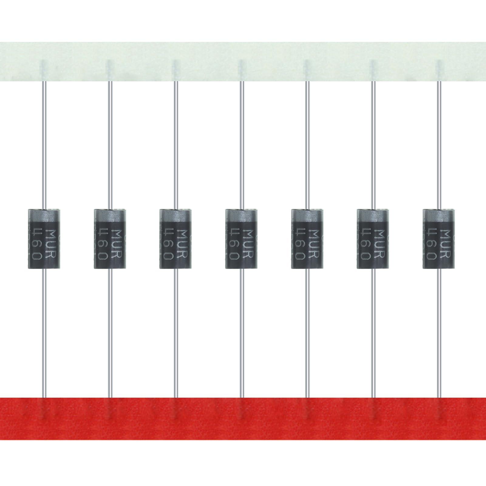 AUKENIEN MUR460 Gleichrichterdiode 4A 600V Axial DO-27 4 Ampere 600 Volt Elektronische Fast Recovery Dioden (Packung mit 20 Stück) von AUKENIEN