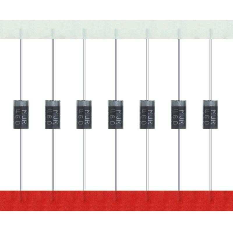 AUKENIEN MUR460 Gleichrichterdiode 4A 600V Axial DO-27 4 Ampere 600 Volt Elektronische Fast Recovery Dioden (Packung mit 20 Stück) von AUKENIEN