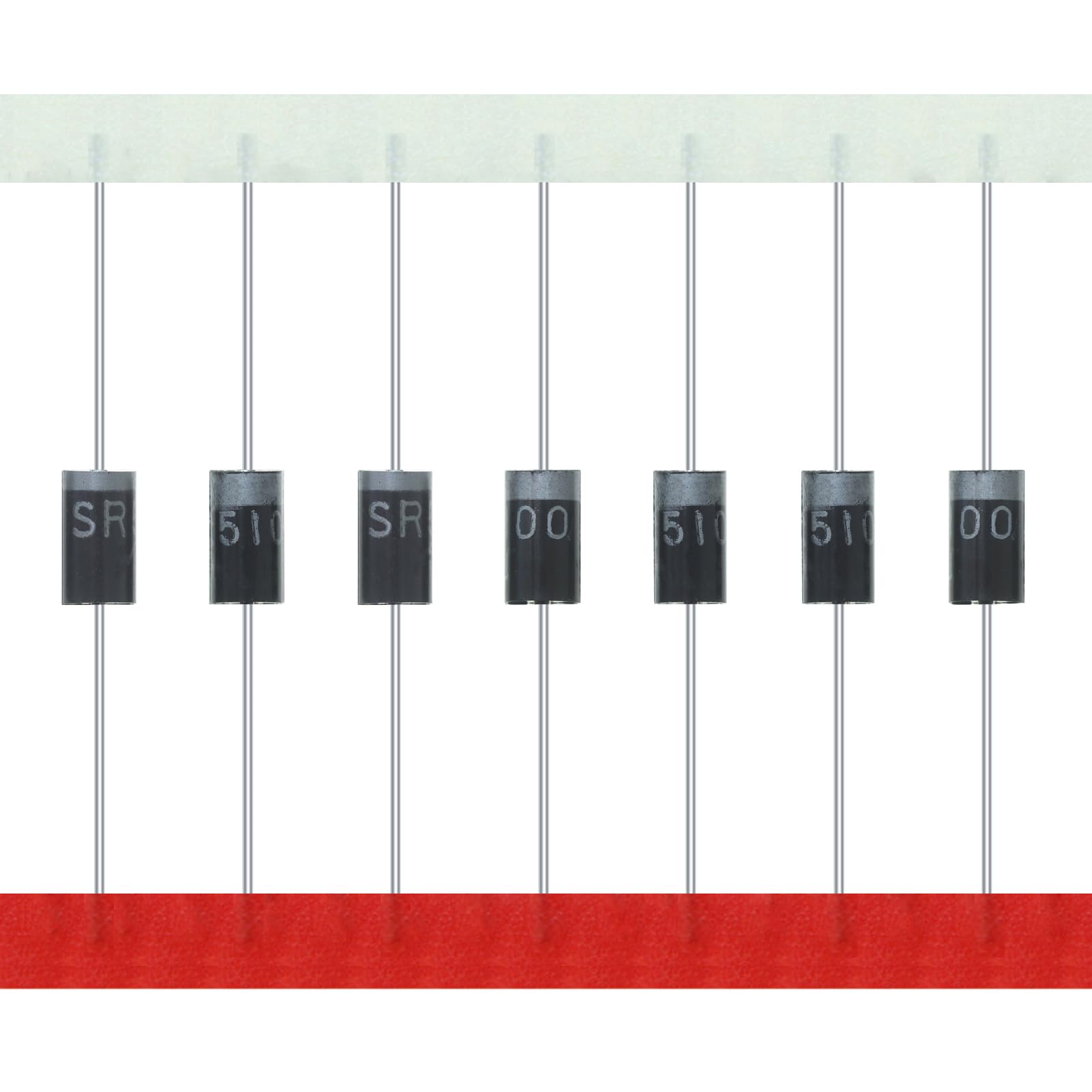 AUKENIEN SR5100 SB5100 Schottky Barrier Gleichrichter Diode 5A 100V DO-27 Axial Dioden 5 Ampere 100 Volt (Packung mit 20 Stück) von AUKENIEN