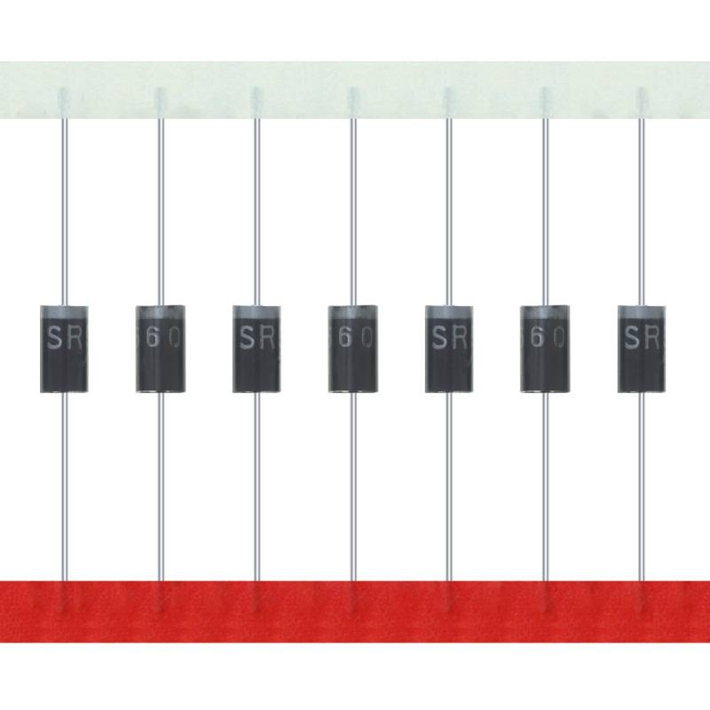 AUKENIEN SR560 SB560 Schottky Barrier Gleichrichter Diode 5A 60V DO-27 Axial Dioden 5 Ampere 60 Volt (Packung mit 20 Stück) von AUKENIEN