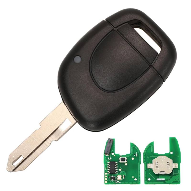 AULESSE 1 Tasten Clio 2 Funkschlüssel Schlüssel 433MHz PCF7946 Chip Autoschlüssel Gehäuse für Renault Clio 2 Kangoo 1 Twingo Master Autoschlüsselgehäuse mit NE73 Klinge von AULESSE