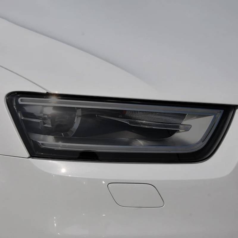 Autoscheinwerfer-Schutzfolie, Rauchschwarz, Tönung, transparenter Vinyl-TPU-Aufkleber, für Audi A3 S3 RS3 A6 S6 A7 S7 Etron Q3 Q7 TT von AULISHUO