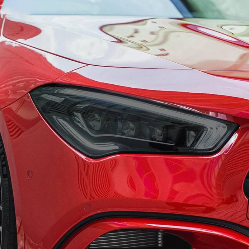 Autoscheinwerfer-Schutzfolie, Rücklicht, geräucherter schwarzer Tönungsfolie, Vinyl-TPU-Aufkleber, für Mercedes Benz CLA-Klasse C118 AMG X118 W118 von AULISHUO