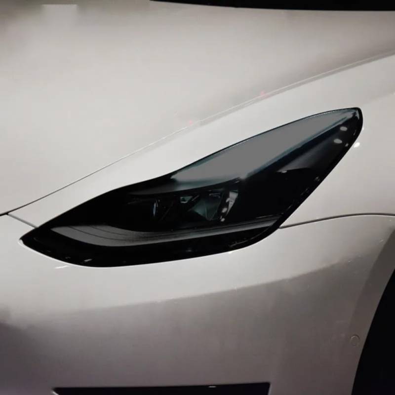 Autoscheinwerfer Tönung Schwarz Schutzfolie Rücklichtschutz Klares TPU Aufkleber Zubehör, Für Tesla, Für Modell 3 2021 2017-On von AULISHUO