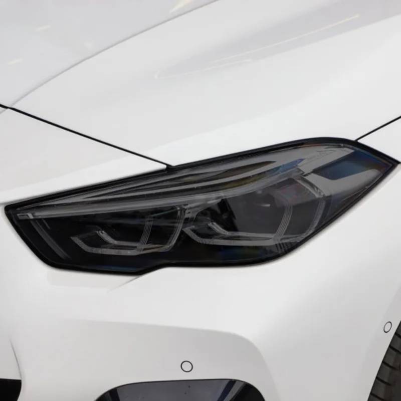 Autoscheinwerfer Tönung TPU Transparent Schwarz Schutzfolie 2P Aufkleber Zubehör, Für BMW 2er F44, Für Gran, Für Coupé M235i von AULISHUO