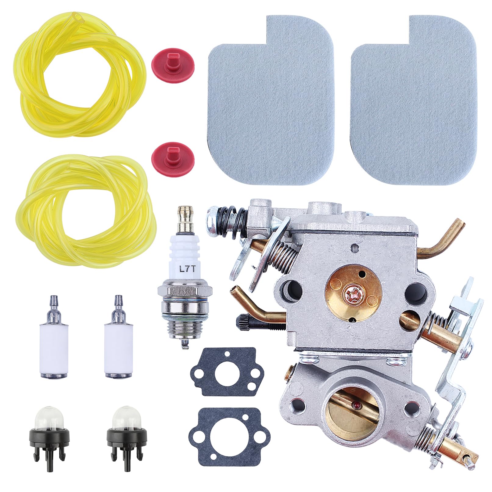 AUMEL Vergaser Kit Luft-Kraftstoff-Filterleitung, Dichtung, Tune-Up-Kit für Poulan Pro PP4218A 18 Zoll 42 CC Kettensäge von AUMEL