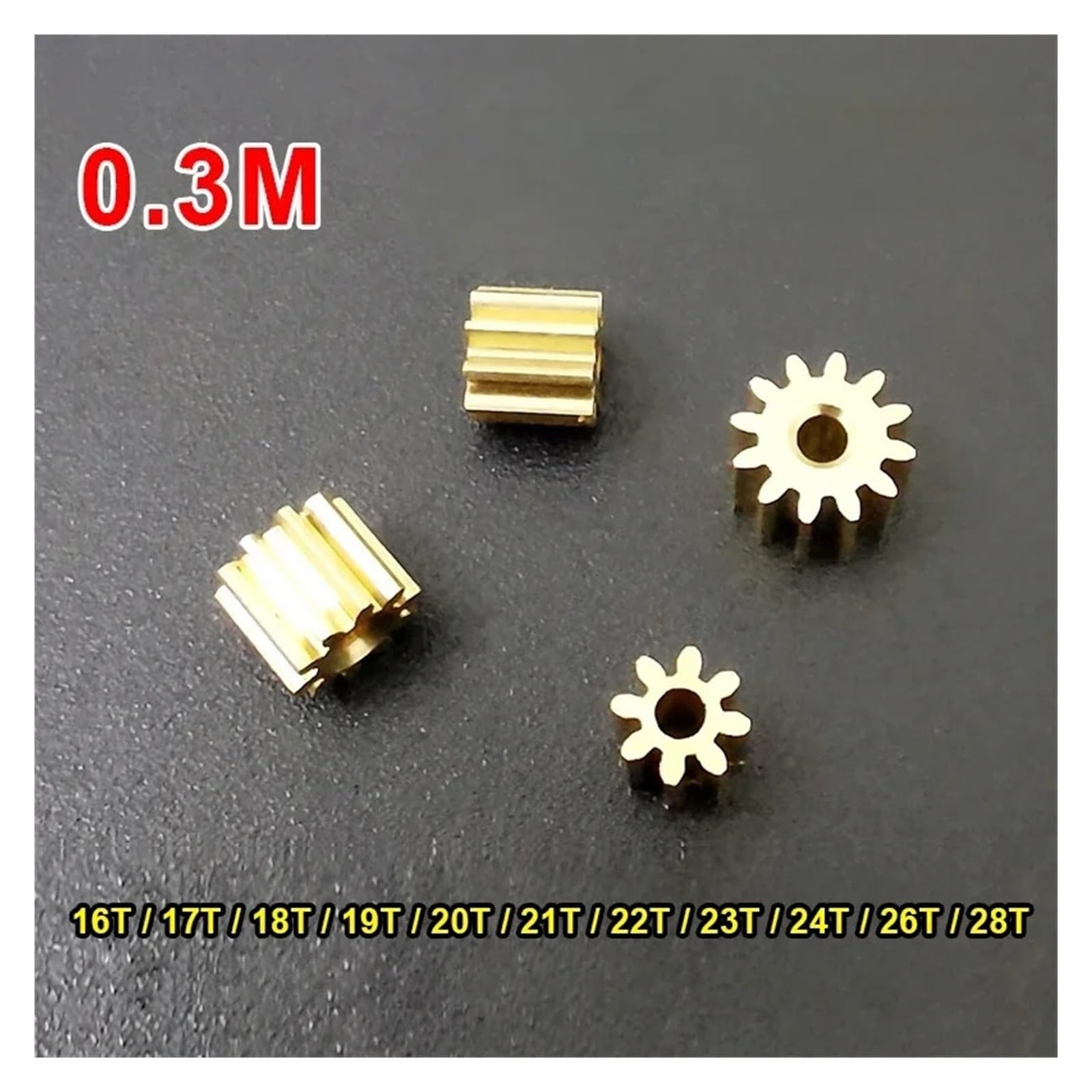 0. Modulus Copper Gear 16T 17T 18T 19T 20T 21T 22T 23T 24T 26T 28T Teeth Metal electronic starter Spindle Gearwheel Thickness 4mm AUOQKQUT(Hole 2.98mm,23T Thickness 4mm) von AUOQKQUT