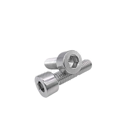 10-100pcs M1.6 M2 M2.5 M3 M3.5 M4 M5 M6 M8GB70.1 304 Stainless Steel Allen Bolt Socket Cap Screw Hex Head Allen Key AUOQKQUT(35mm,M2.5 x 100 Pieces) von AUOQKQUT