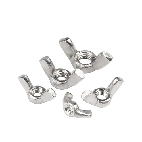 10pcs/lot Butterfly Wing Nuts M3 M4 M5 M6 M8 M10 M12 Stainless Steel/Zinc Plated Wing Nuts Hand Tighten Nut DIN315 AUOQKQUT(Stainless Steel,M12 X10pc) von AUOQKQUT