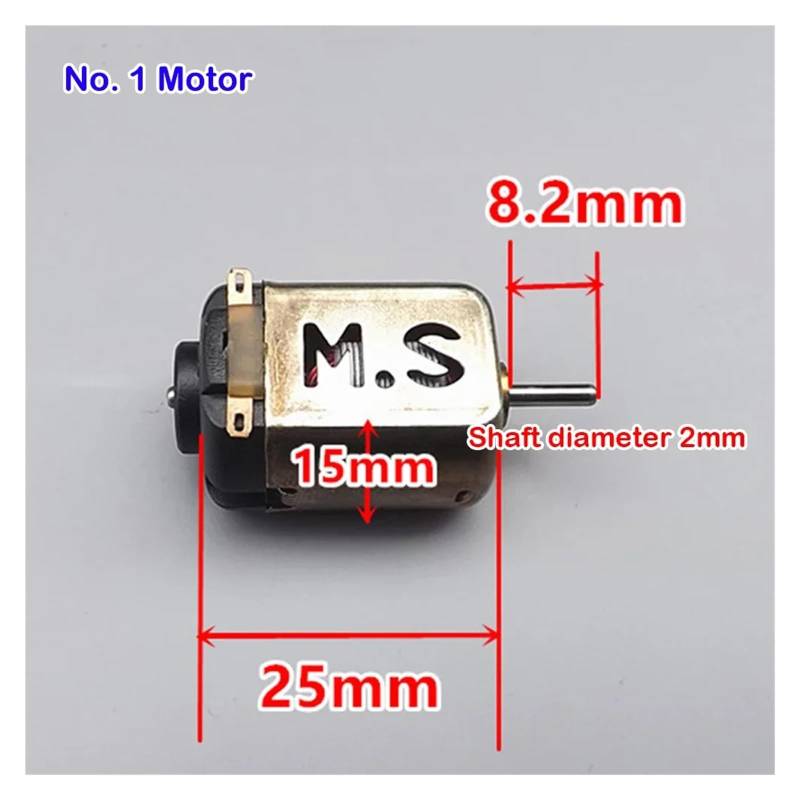 130 electronic starter DC 2.4V 48000RPM Large Current High Speed for Competition Four-wheel Drive electronic starter Toy Model Accessories AUOQKQUT(No.1 Motor) von AUOQKQUT