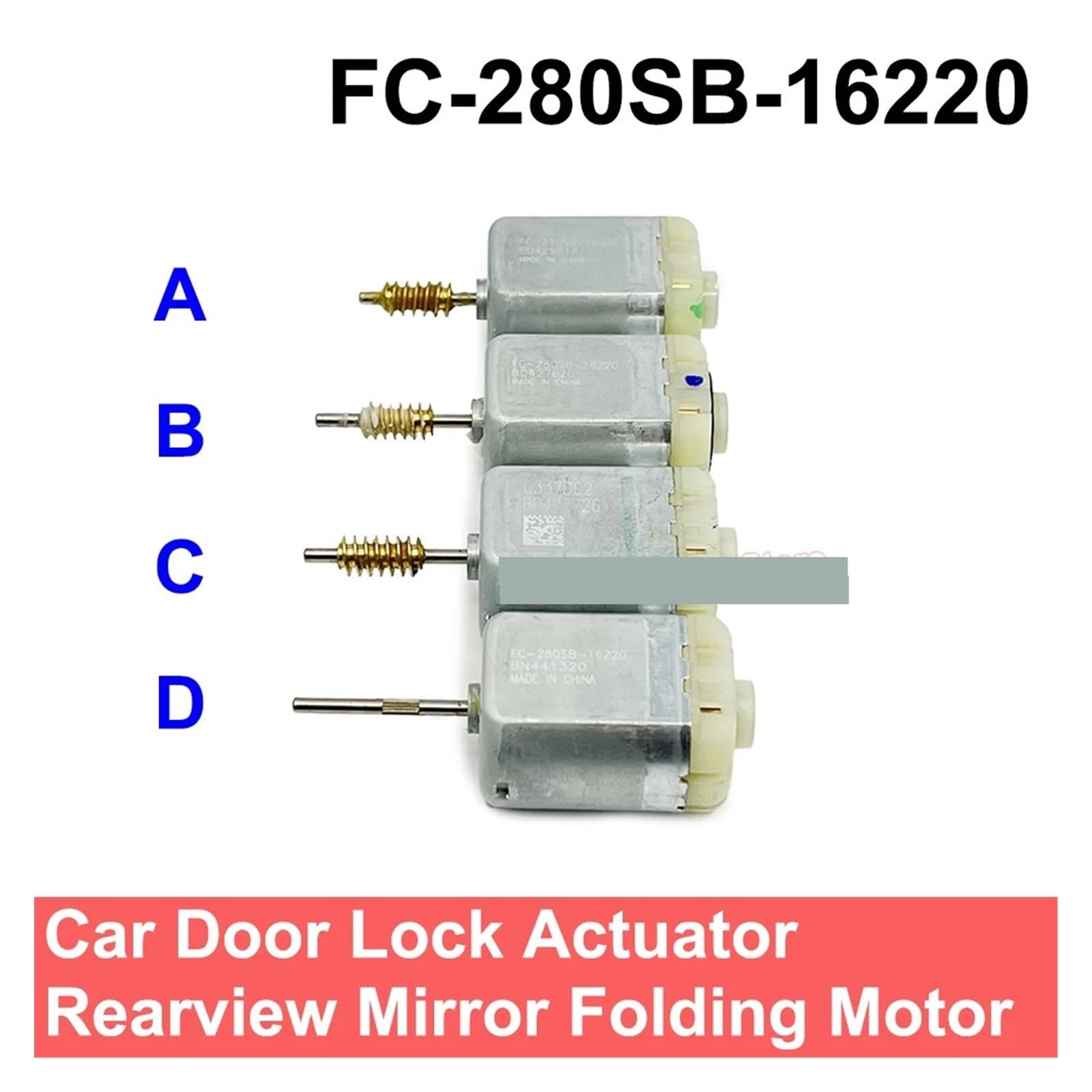 280 FC-280SB-16220 DC 12V Worm Gear Car Lock Actuator Rearview Folding Mirror electronic starter AUOQKQUT(C Motor) von AUOQKQUT