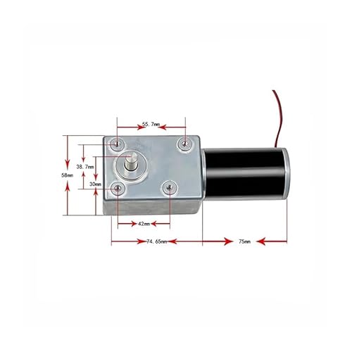 5882 Worm Gear electronic starter 24V Forward And Reverse Adjustable Speed 11RPM~195RPM High Torque Brushed DC electronic starter AUOQKQUT(Motor and Bracket,6RPM_24RPM) von AUOQKQUT