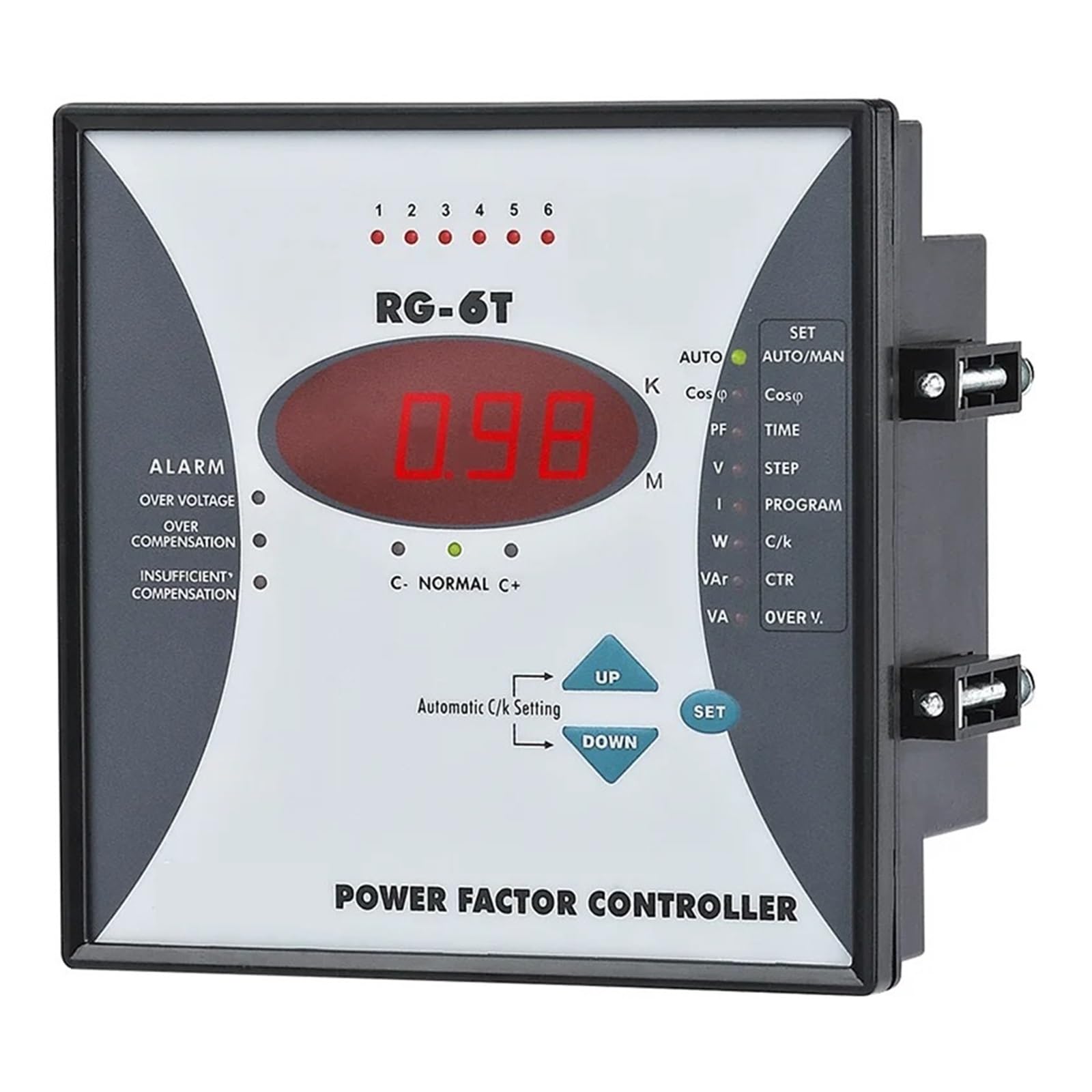 Elektronisches Zubehör RG-6T Power Factor Controller, 6 Steps, 220VAC 50/60Hz von AUOQKQUT