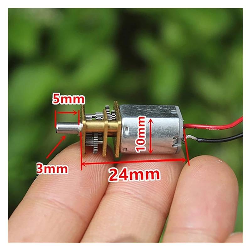 N20 DC3-6V DC Geared electronic starter 26-53RPM Metal electronic starter Gear Adjustable Speed Reversed AUOQKQUT von AUOQKQUT