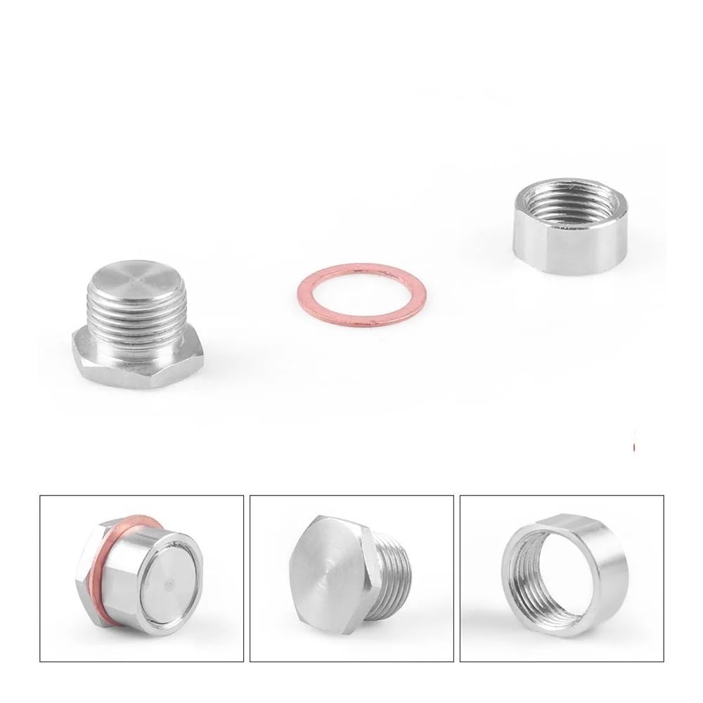 Oxygen Sensor Stainless Steel M18X1.5 Bung Plug Nut Stepped Mounting Cap Kit Plug Nut Plug Wideband Nut Fitting Weld Bungs AUOQKQUT von AUOQKQUT