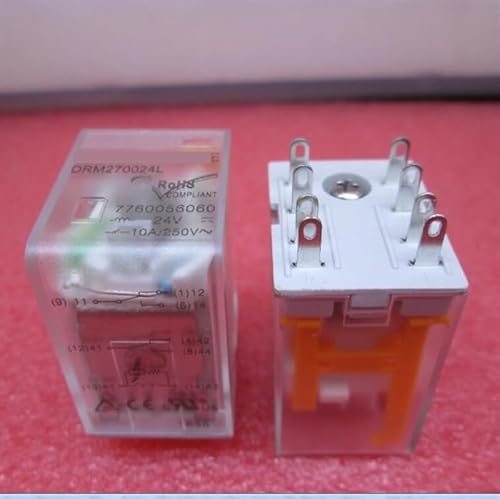 Relay DRM270024L 24VDC DRM270024LT DRM270024LT-24VDC 24VDC DC24V 24V 10A 250VAC DIP8 AUOQKQUT(One Size) von AUOQKQUT