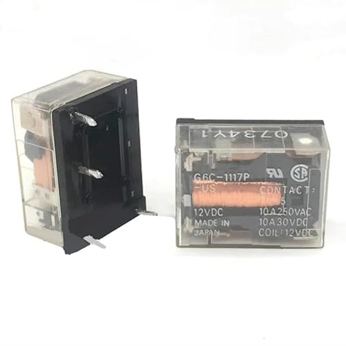 Relay G6C-1117P-US 12VDC G6C-1117P-US-12VDC G6C-1117P 12VDC DC12V 12V 10A 250VAC 4PIN AUOQKQUT(One Size) von AUOQKQUT