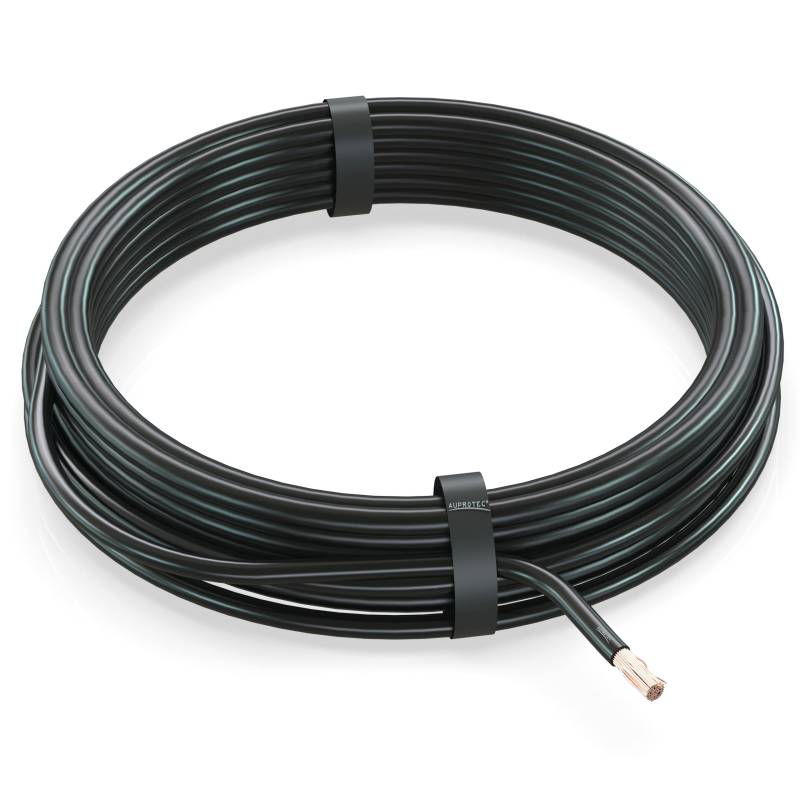 AUPROTEC 10m Fahrzeugleitung 4,0 mm² FLRY-B Auto Kabel als Ring Farbe schwarz von AUPROTEC