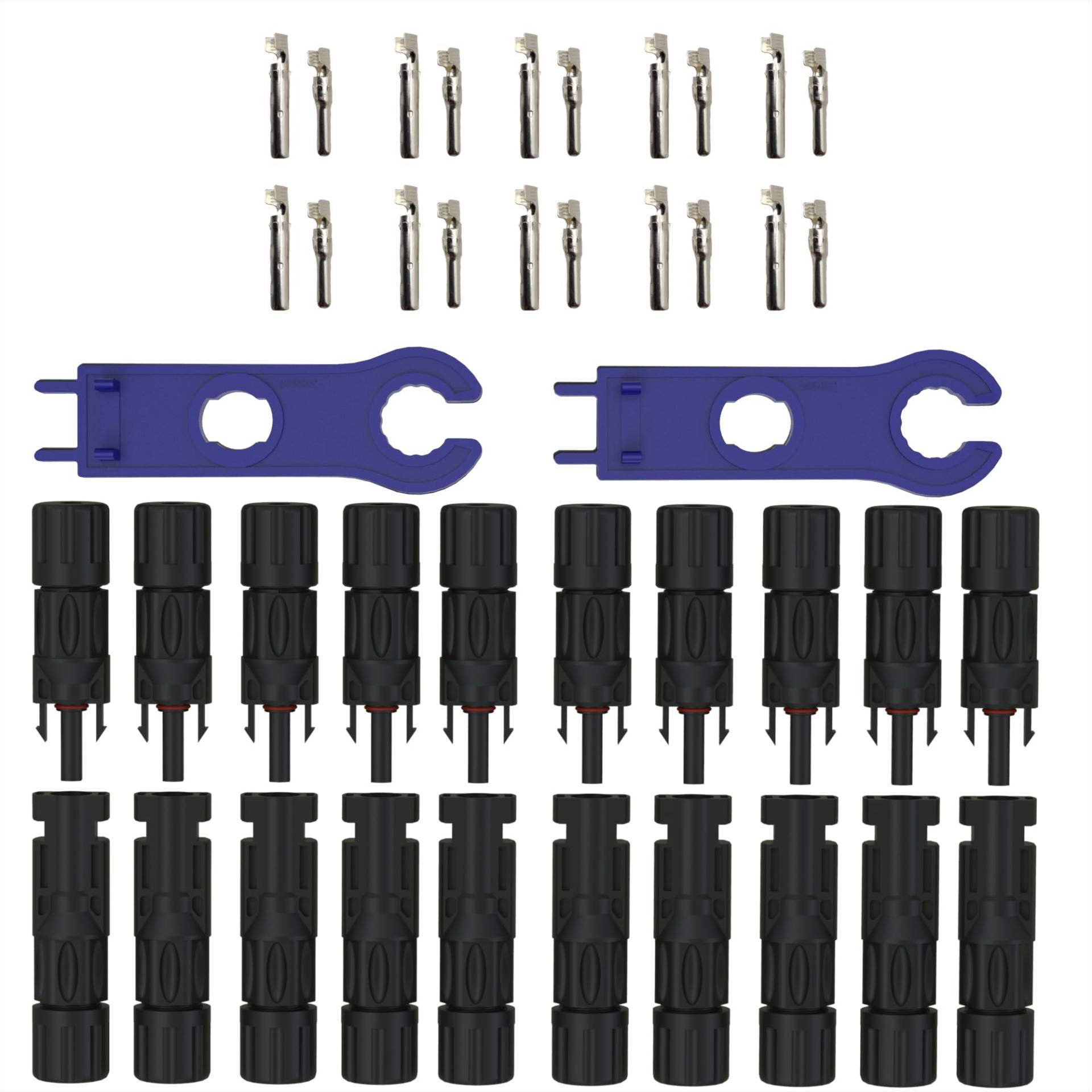 AUPROTEC 10 Paar Solarstecker PV Verbinder für Solarkabel 2,5-6mm² Kabelstecker Set Männlich/Weiblich Photovoltaik Steckverbinder Solarpanel Stecker von AUPROTEC