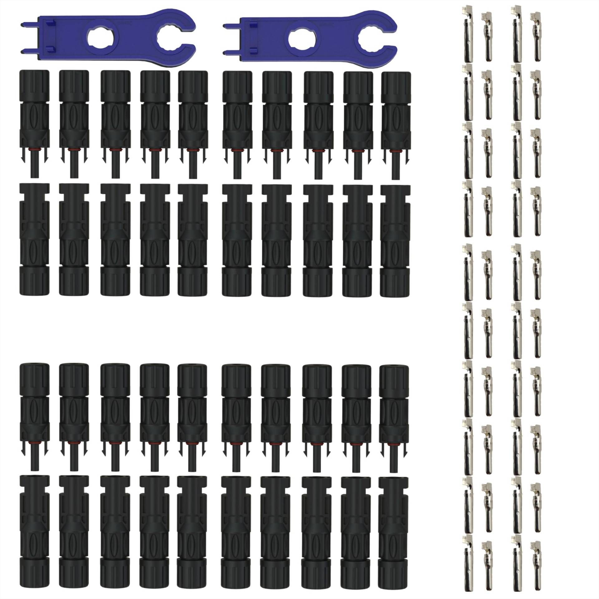 AUPROTEC 20 Paar Solarstecker PV Verbinder für Solarkabel 2,5-6mm² Kabelstecker Set Männlich/Weiblich Photovoltaik Steckverbinder Solarpanel Stecker von AUPROTEC