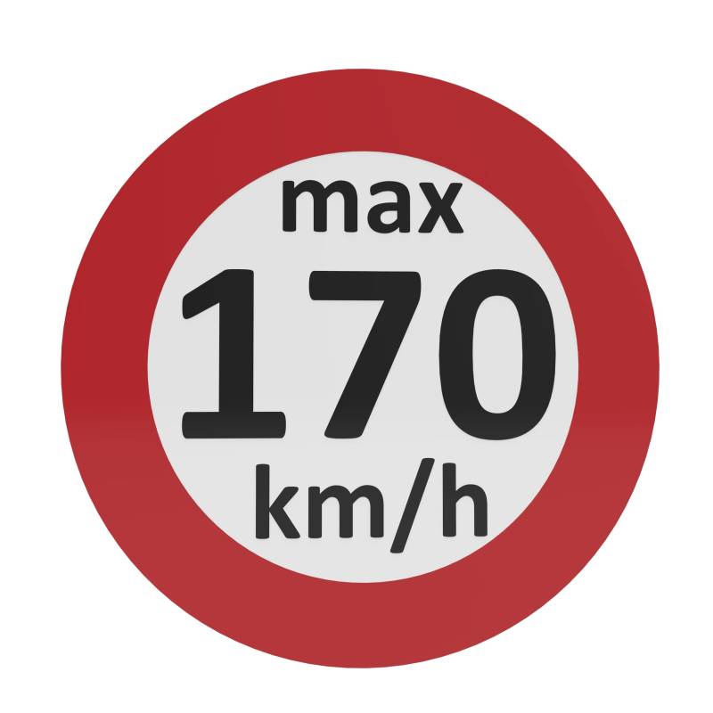 AUPROTEC Geschwindigkeitsaufkleber Winterreifen Aufkleber 160-240 km/h Auswahl: (100 Stück, 170 km/h) von AUPROTEC