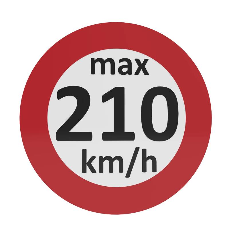 AUPROTEC Geschwindigkeitsaufkleber Winterreifen Aufkleber 160-240 km/h Auswahl: (100 Stück, 210 km/h) von AUPROTEC