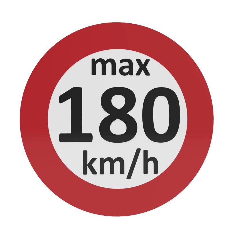 AUPROTEC Geschwindigkeitsaufkleber Winterreifen Aufkleber 160-240 km/h Auswahl: (50 Stück, 180 km/h) von AUPROTEC