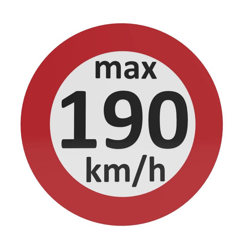 AUPROTEC Geschwindigkeitsaufkleber Winterreifen Aufkleber 160-240 km/h Auswahl: (50 Stück, 190 km/h) von AUPROTEC