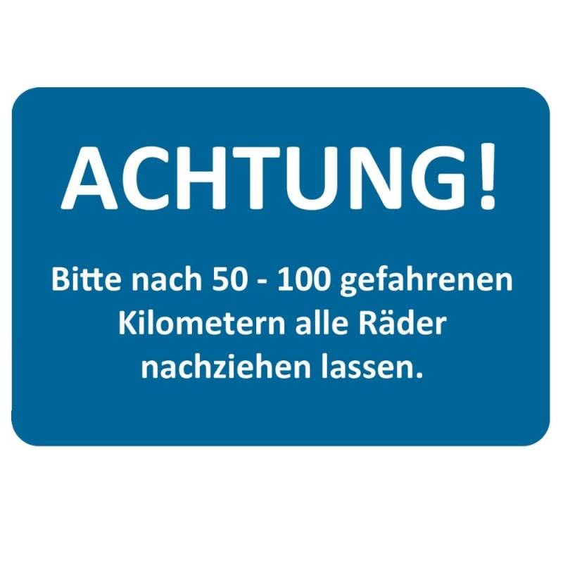 AUPROTEC Kundendienst Aufkleber Werkstatt Serviceaufkleber Auswahl: 10 Stück, Räder nachziehen von AUPROTEC