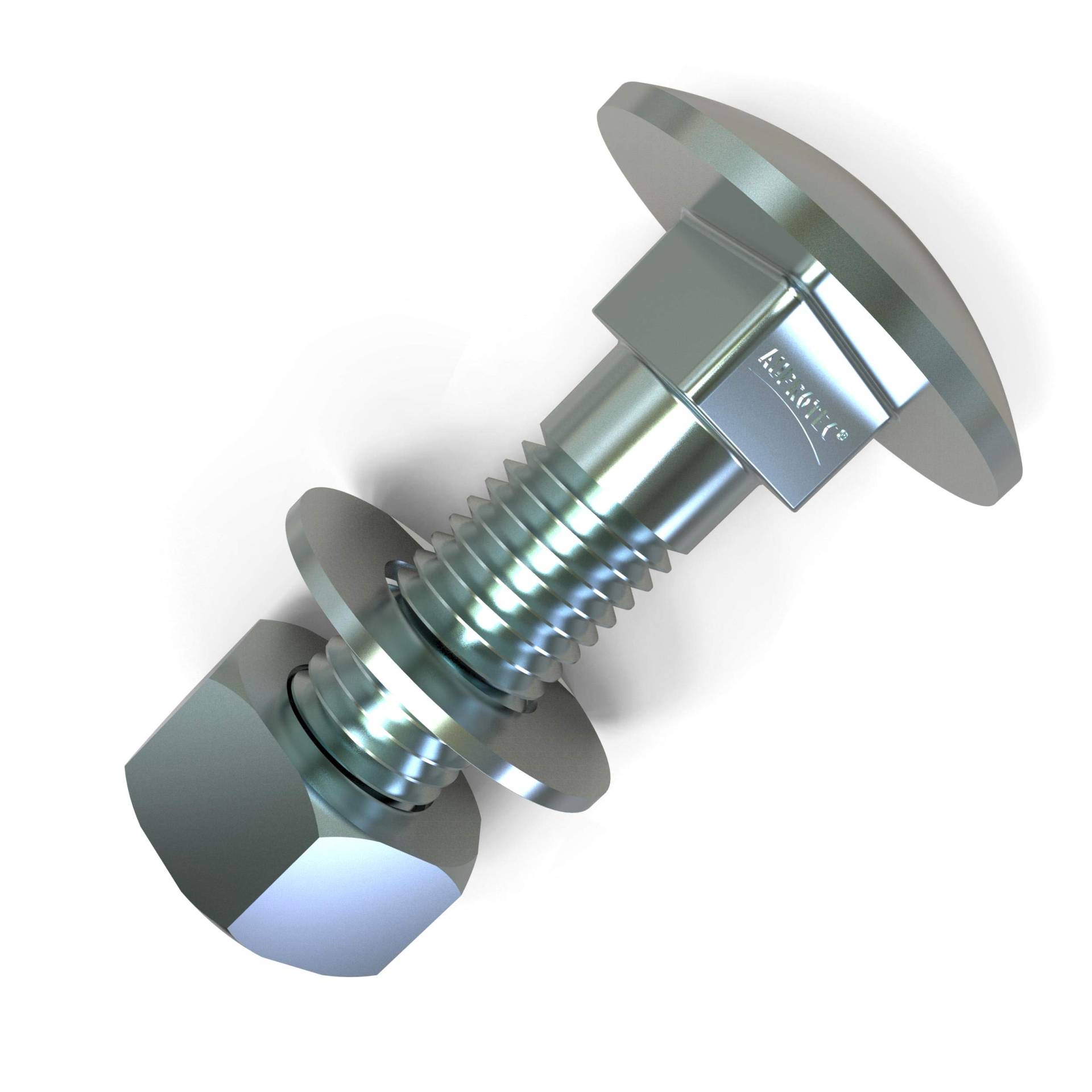 AUPROTEC M6 Schlossschrauben Flachrundkopfschrauben + Muttern und U-Scheiben Länge 20-120 Auswahl: 20 Stück M6x30 von AUPROTEC