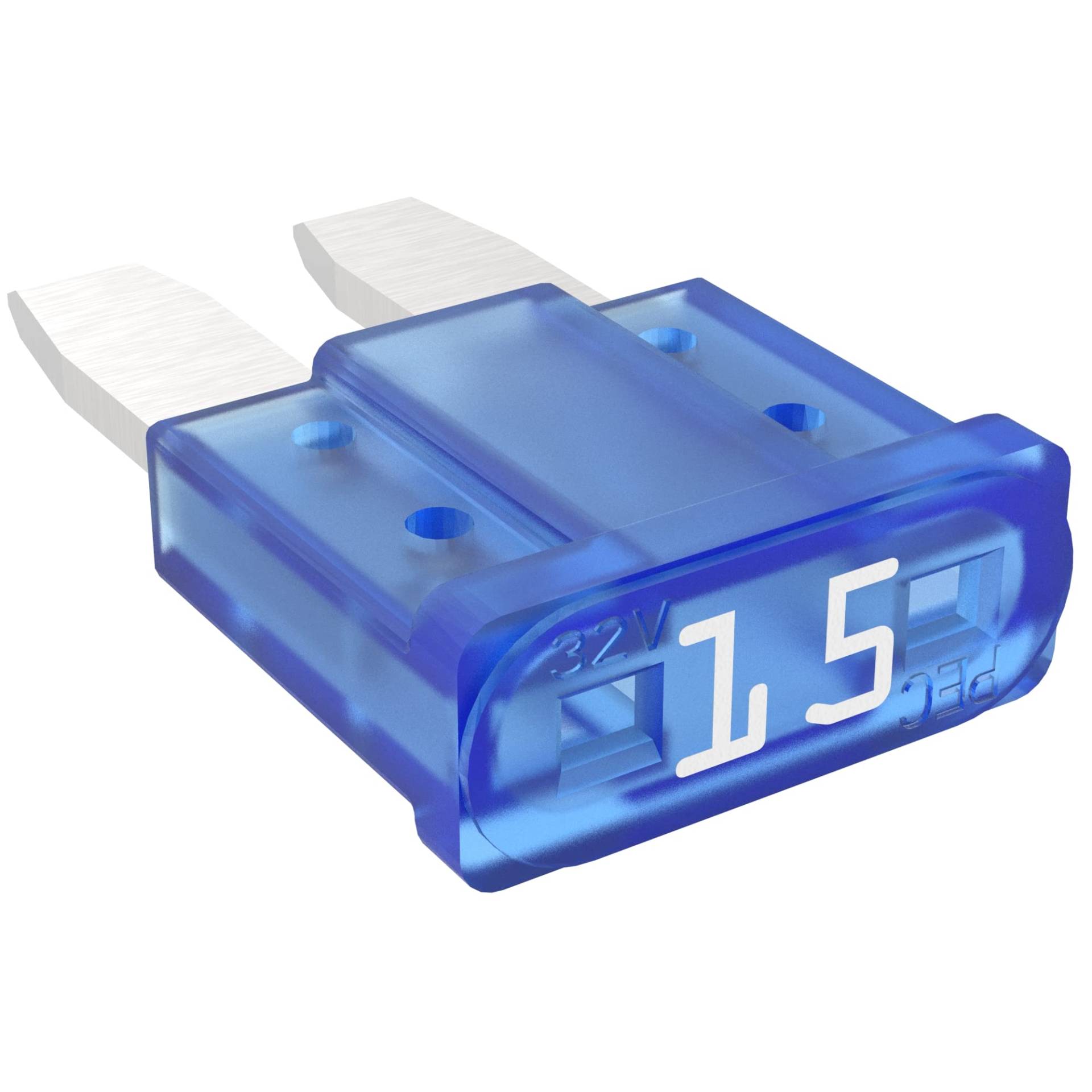 AUPROTEC Micro 2 Kfz Sicherungen Flachstecksicherungen MikrOTO II 5A - 30A Auswahl: 15A Ampere blau, 100 Stück von AUPROTEC