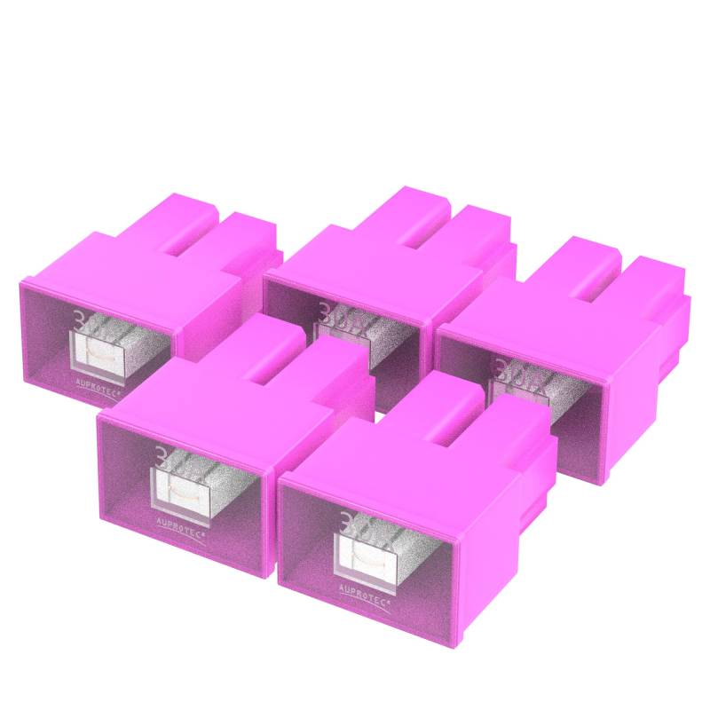 AUPROTEC PAL AS Blocksicherung Female OTO AS Japan 20A - 60A Auswahl: 30A Ampere pink, 5 Stück von AUPROTEC