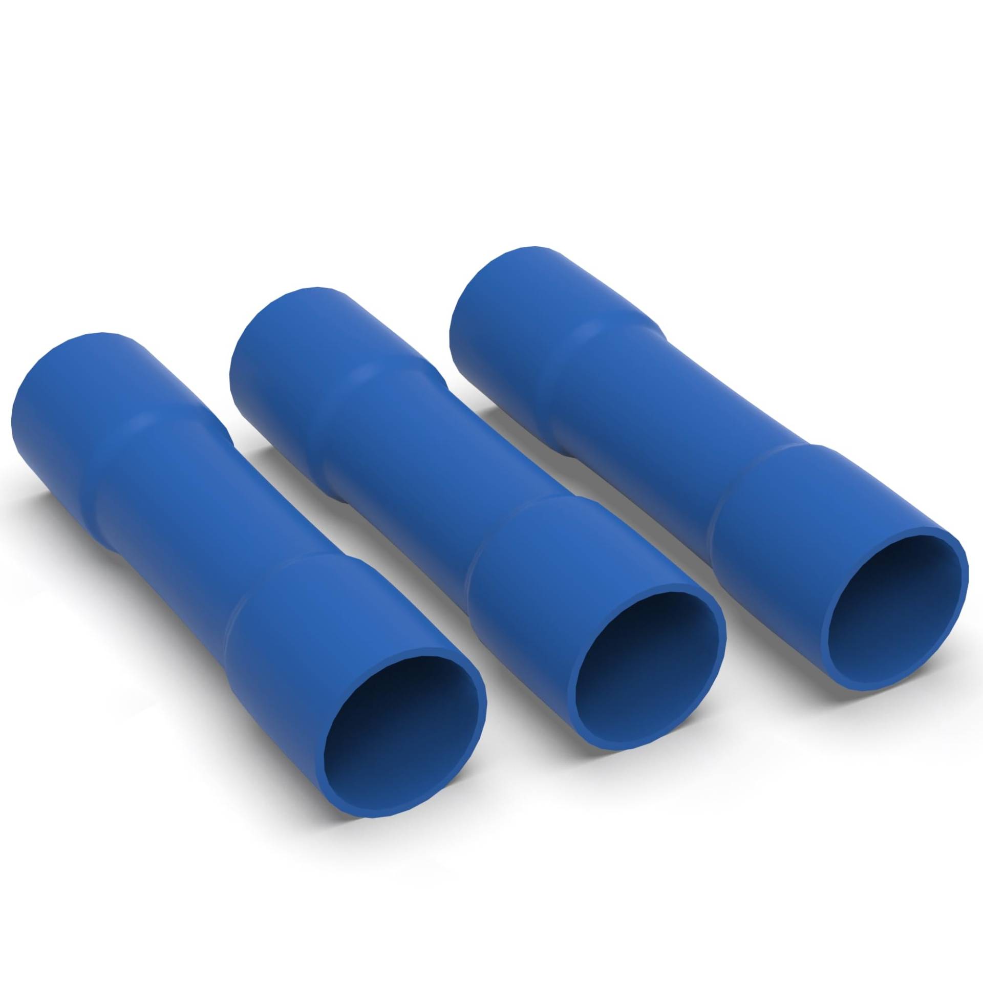 AUPROTEC Stoßverbinder blau für 1,5-2,5 mm² Kabel Quetschverbinder PVC isoliert Leitungsverbinder 100 Stück von AUPROTEC