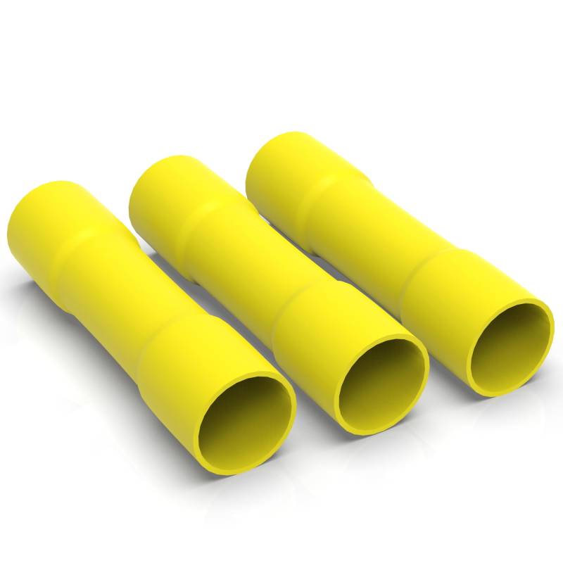 AUPROTEC Stoßverbinder gelb für 4-6 mm² Kabel Quetschverbinder PVC isoliert Leitungsverbinder 50 Stück von AUPROTEC