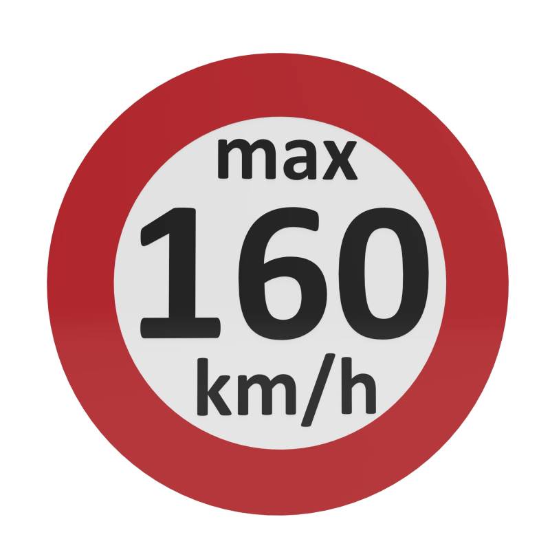 AUPROTEC Geschwindigkeitsaufkleber Winterreifen Aufkleber 160-240 km/h Auswahl: (5 Stück, 160 km/h) von AUPROTEC