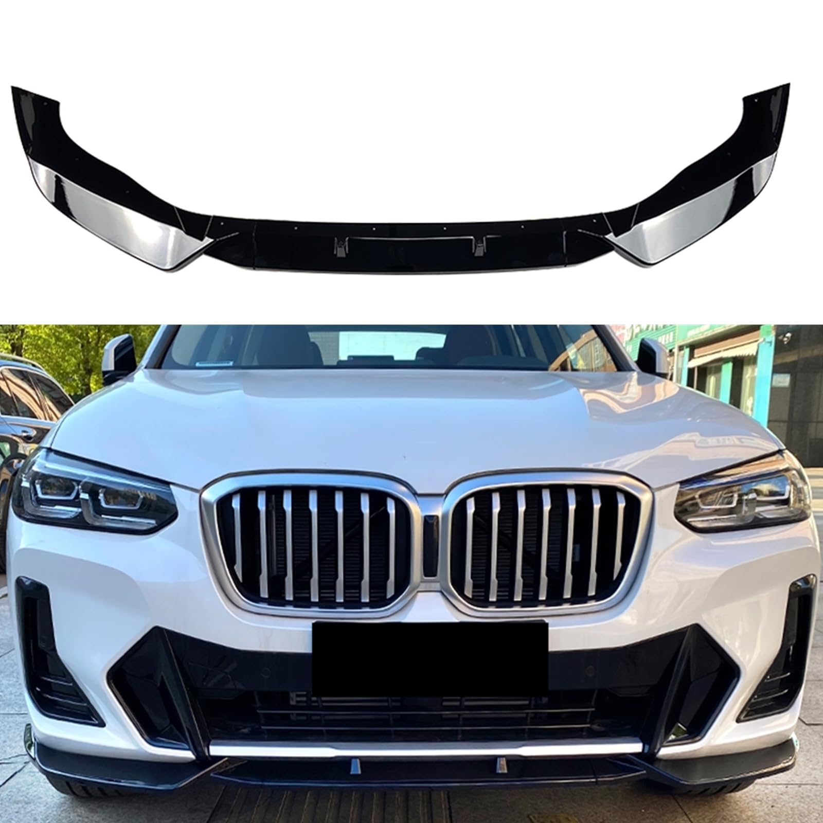 Auto Frontstoßstange Spoiler Lippe Kit für BMW X3 G01 X4 G02 M Pack 2022 von AUSMILA