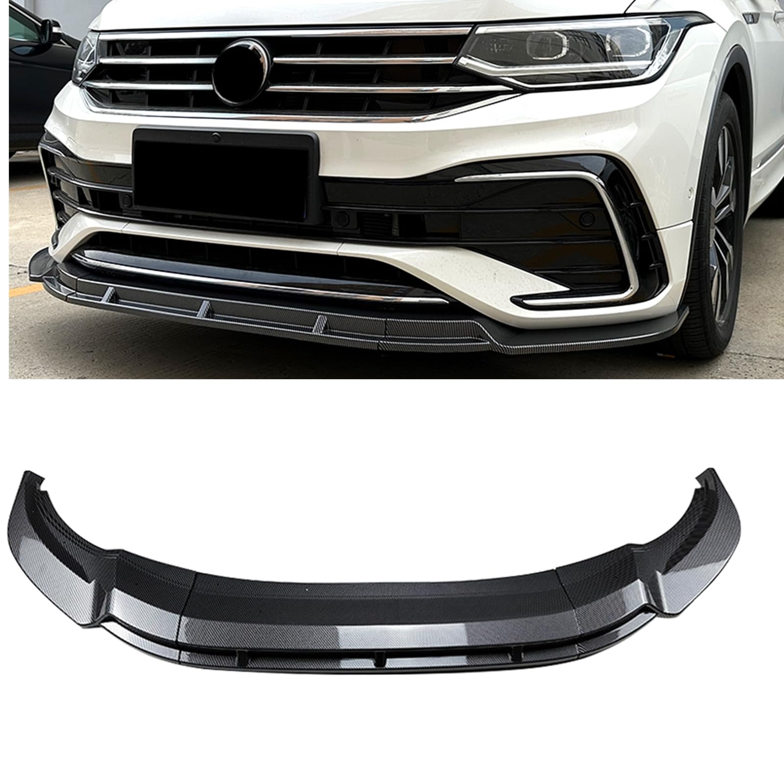 Auto Frontstoßstange Spoiler Lippe Kit für Volkswagen Tiguan Rline 2021 2022 2023 von AUSMILA