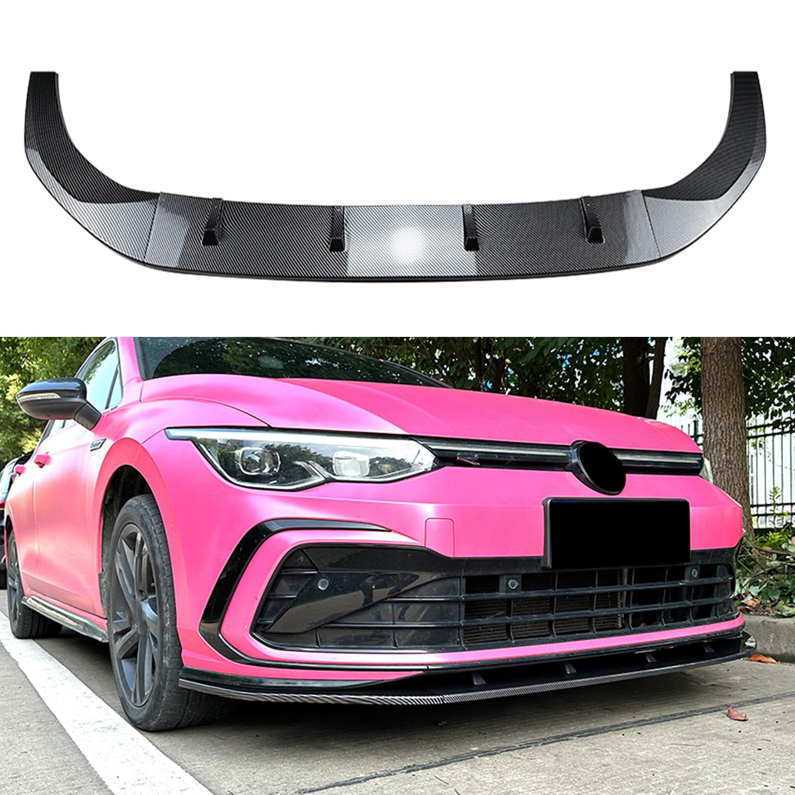 Auto Frontstoßstange Spoiler Lippe für Volkswagen Golf 8 MK8 GTI GTD GTE R-Line Rline 2020-2023 von AUSMILA