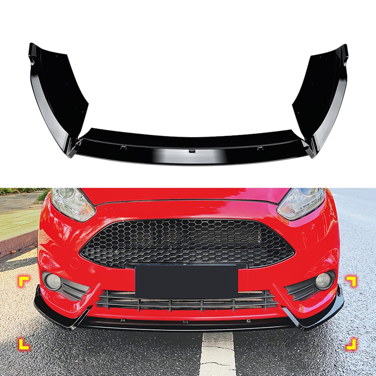 Auto Frontstoßstange Spoiler Splitter Lippe für Ford Fiesta ST MK6 2012-17 2015 von AUSMILA